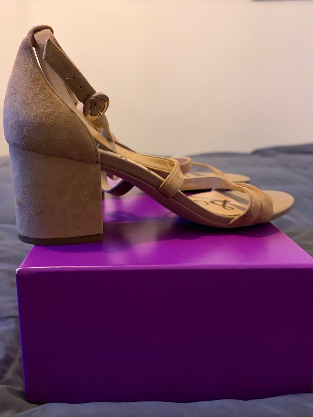 Sam Edelman Tan Strappy Ankle-Heel Sandals - Picture 4 of 4